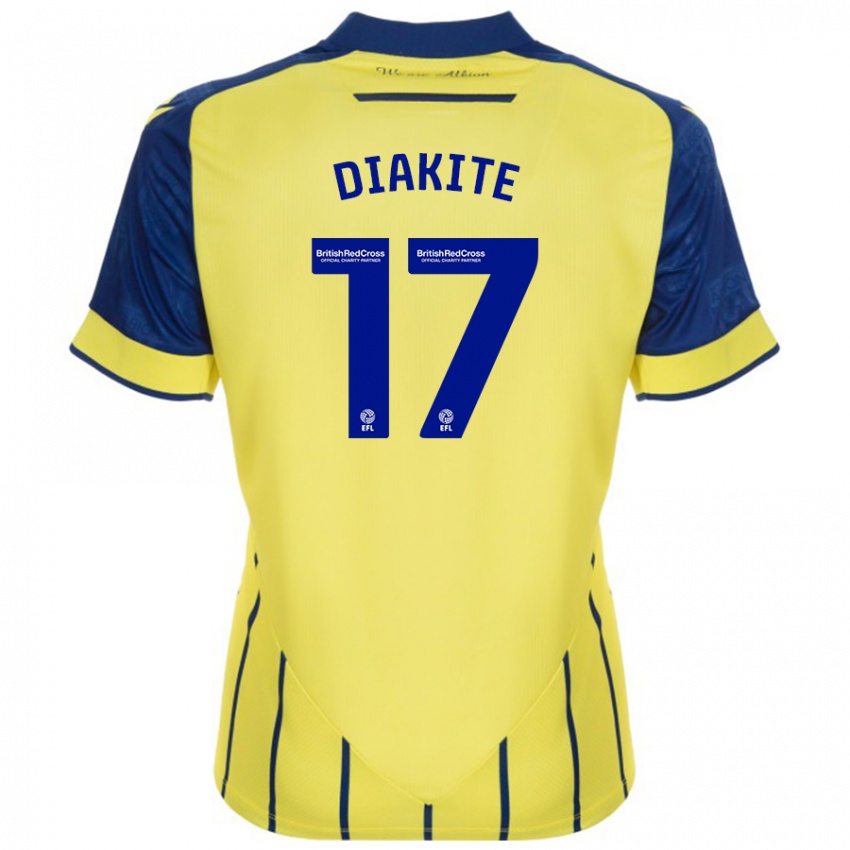 Niño Camiseta Ousmane Diakité #17 Amarillo Azul 2ª Equipación 2024/25 La Camisa Argentina