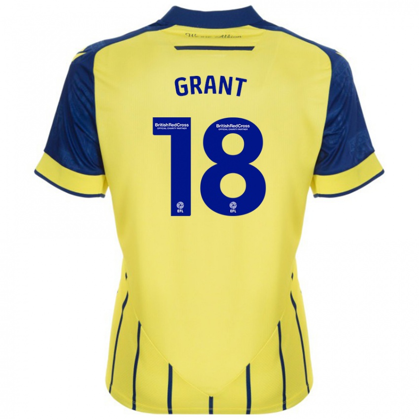 Niño Camiseta Karlan Grant #18 Amarillo Azul 2ª Equipación 2024/25 La Camisa Argentina