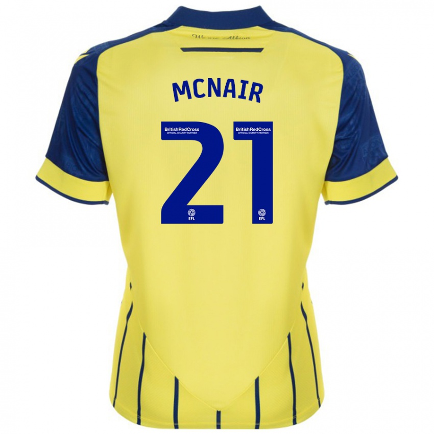 Niño Camiseta Paddy Mcnair #21 Amarillo Azul 2ª Equipación 2024/25 La Camisa Argentina