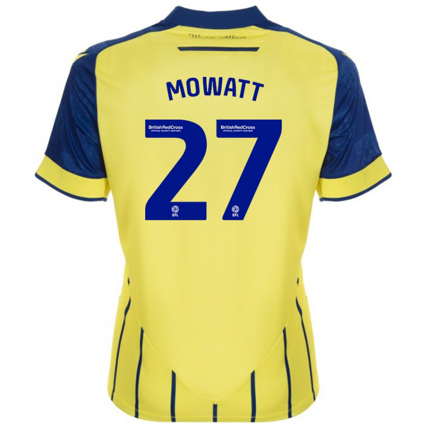 Niño Camiseta Alex Mowatt #27 Amarillo Azul 2ª Equipación 2024/25 La Camisa Argentina