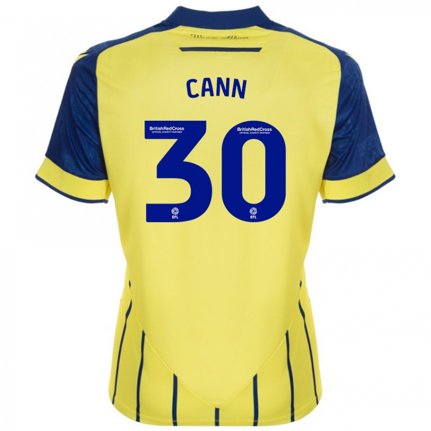 Niño Camiseta Ted Cann #30 Amarillo Azul 2ª Equipación 2024/25 La Camisa Argentina