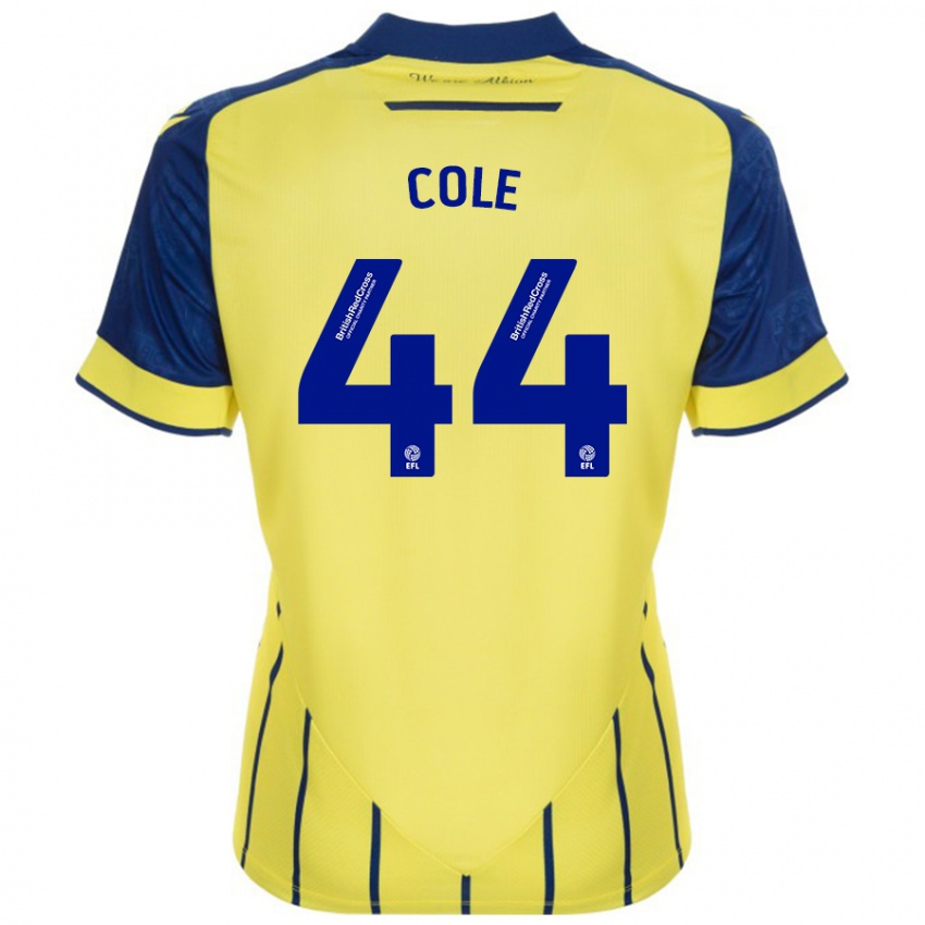 Niño Camiseta Devante Cole #44 Amarillo Azul 2ª Equipación 2024/25 La Camisa Argentina