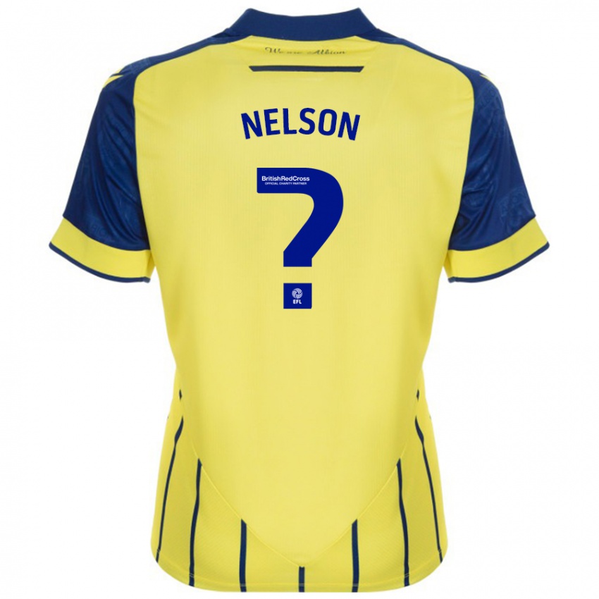 Niño Camiseta Deago Nelson #0 Amarillo Azul 2ª Equipación 2024/25 La Camisa Argentina