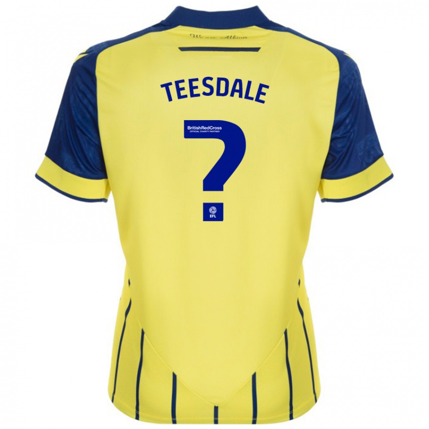 Niño Camiseta Finn Teesdale #0 Amarillo Azul 2ª Equipación 2024/25 La Camisa Argentina