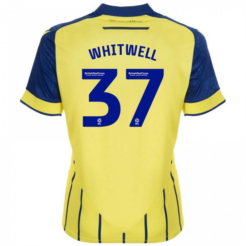 Niño Camiseta Harry Whitwell #37 Amarillo Azul 2ª Equipación 2024/25 La Camisa Argentina