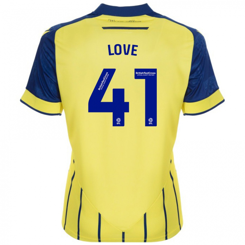 Niño Camiseta Layton Love #41 Amarillo Azul 2ª Equipación 2024/25 La Camisa Argentina