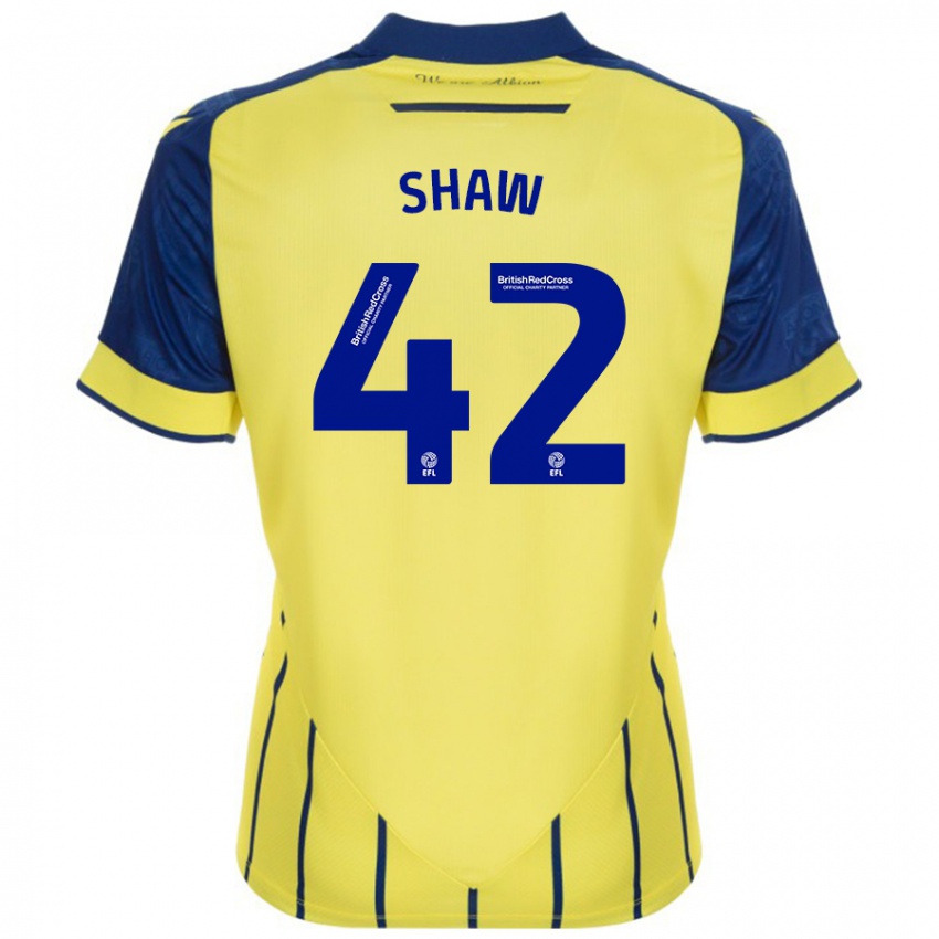 Niño Camiseta Josh Shaw #42 Amarillo Azul 2ª Equipación 2024/25 La Camisa Argentina