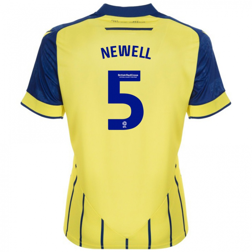 Niño Camiseta Lucy Newell #5 Amarillo Azul 2ª Equipación 2024/25 La Camisa Argentina