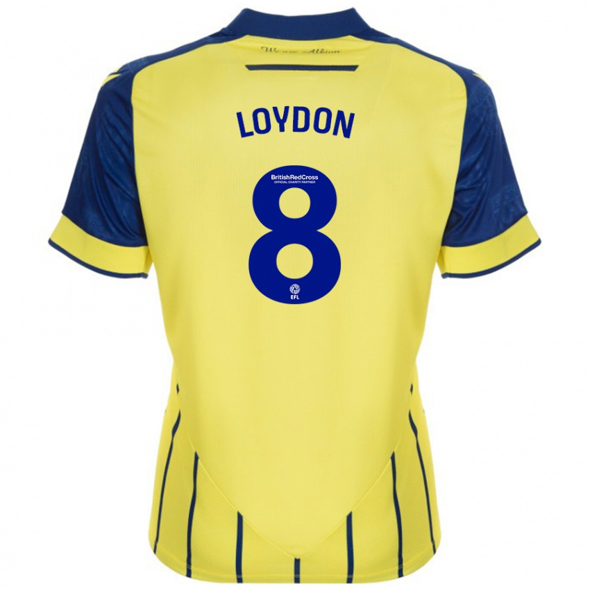 Niño Camiseta Abi Loydon #8 Amarillo Azul 2ª Equipación 2024/25 La Camisa Argentina