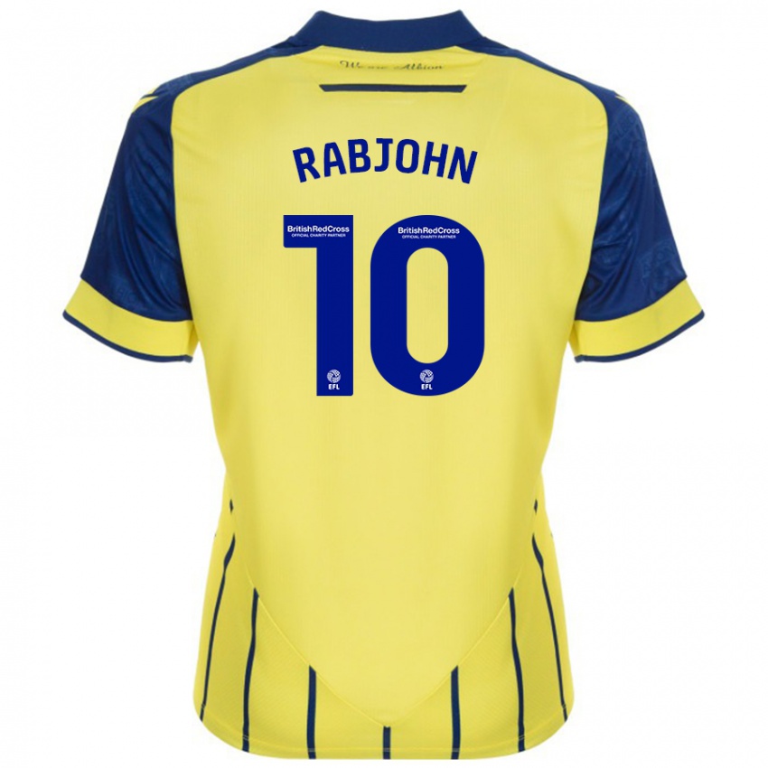 Niño Camiseta Olivia Rabjohn #10 Amarillo Azul 2ª Equipación 2024/25 La Camisa Argentina