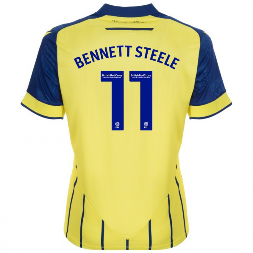 Niño Camiseta Lizzie Bennett-Steele #11 Amarillo Azul 2ª Equipación 2024/25 La Camisa Argentina