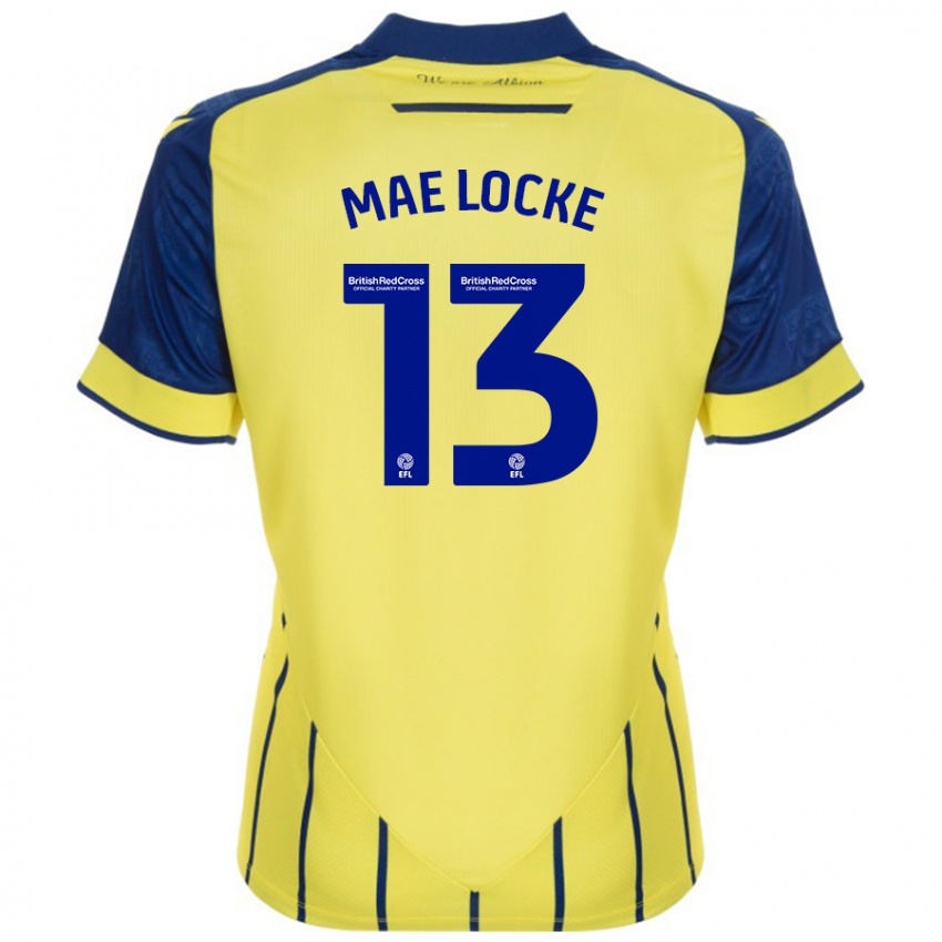 Niño Camiseta Ellie Mae Locke #13 Amarillo Azul 2ª Equipación 2024/25 La Camisa Argentina