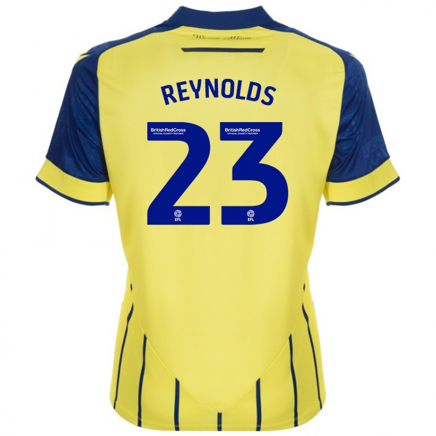 Niño Camiseta Taylor Reynolds #23 Amarillo Azul 2ª Equipación 2024/25 La Camisa Argentina