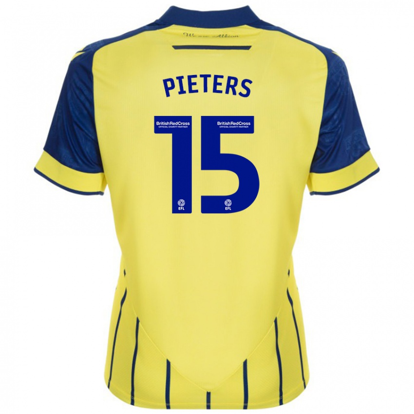 Niño Camiseta Erik Pieters #15 Amarillo Azul 2ª Equipación 2024/25 La Camisa Argentina