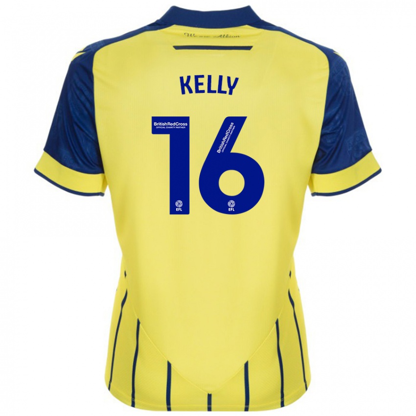 Niño Camiseta Martin Kelly #16 Amarillo Azul 2ª Equipación 2024/25 La Camisa Argentina