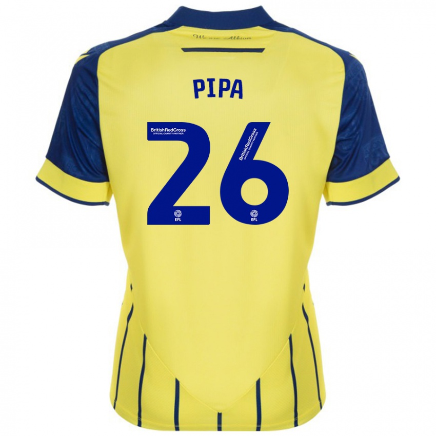 Niño Camiseta Pipa #26 Amarillo Azul 2ª Equipación 2024/25 La Camisa Argentina