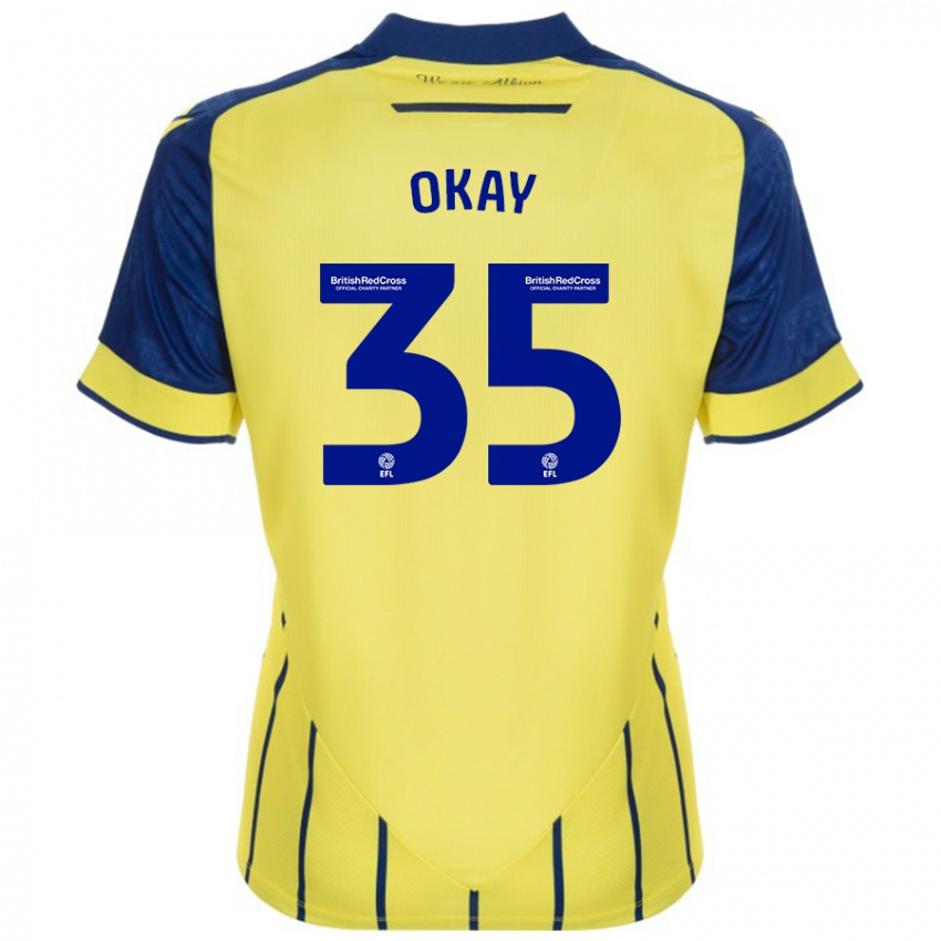 Niño Camiseta Okay Yokuşlu #35 Amarillo Azul 2ª Equipación 2024/25 La Camisa Argentina