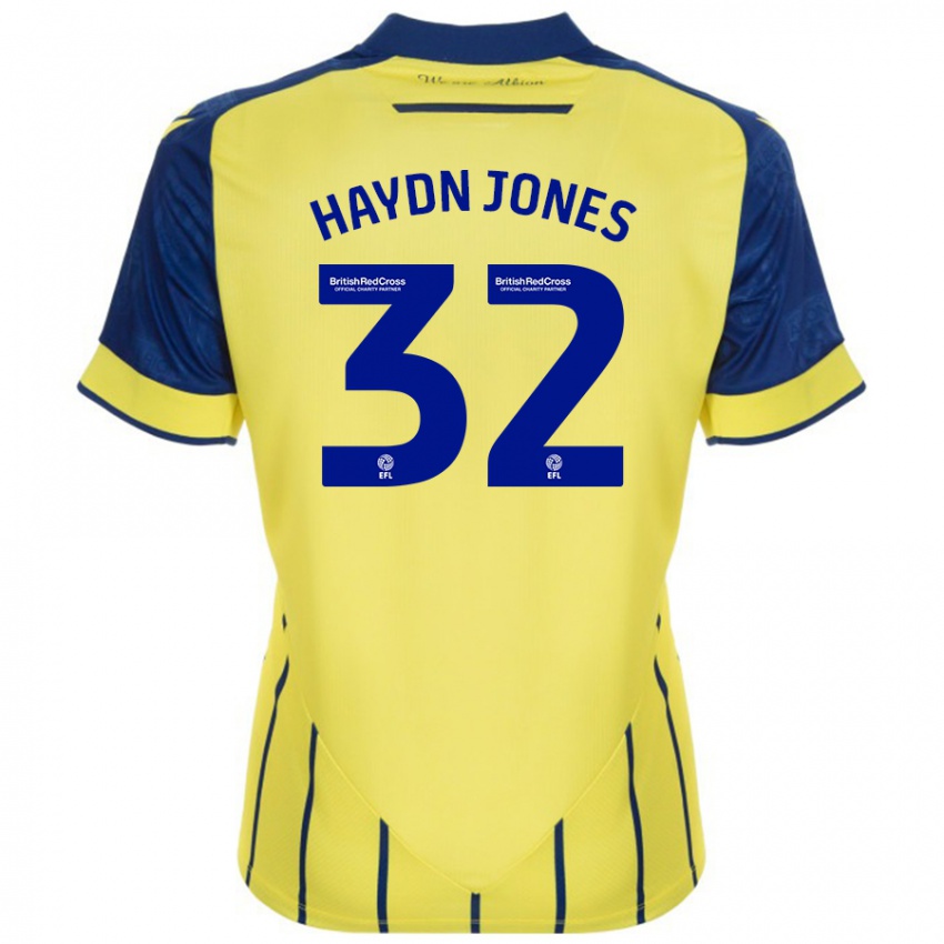 Niño Camiseta Mackenzie Haydn-Jones #32 Amarillo Azul 2ª Equipación 2024/25 La Camisa Argentina