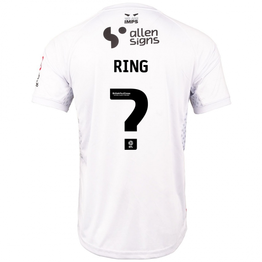 Niño Camiseta Erik Ring #0 Rojo Blanco 2ª Equipación 2024/25 La Camisa Argentina