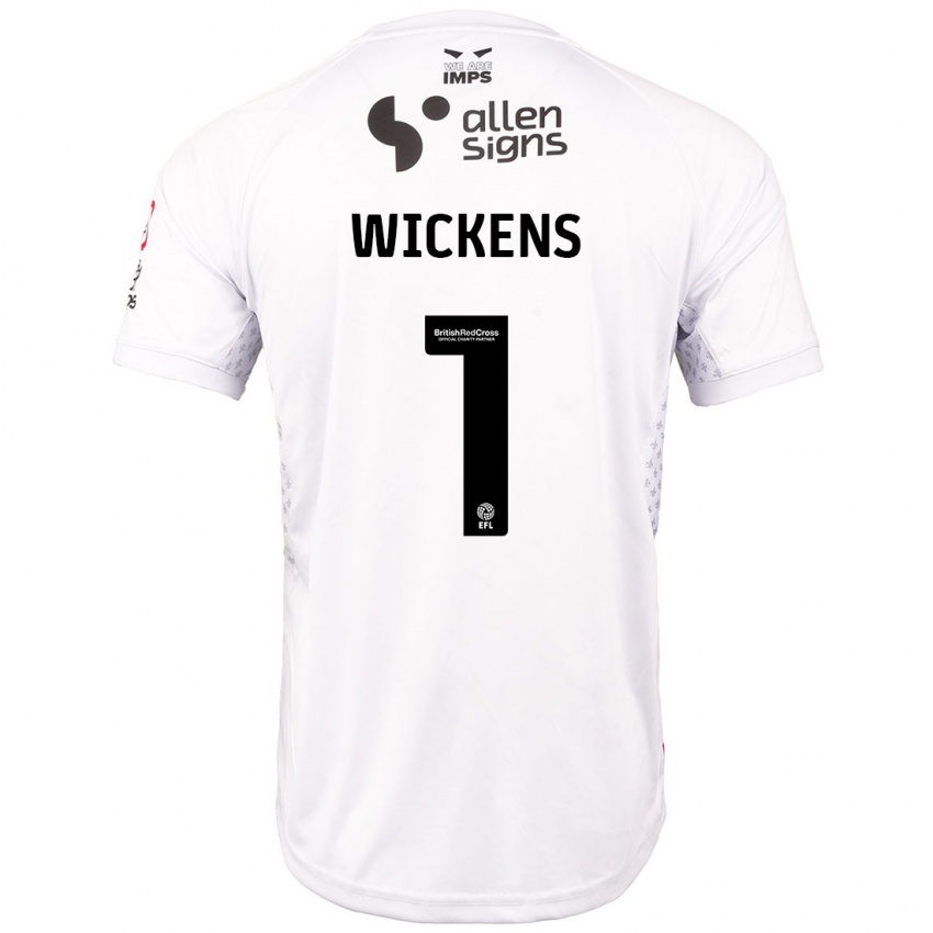 Niño Camiseta George Wickens #1 Rojo Blanco 2ª Equipación 2024/25 La Camisa Argentina