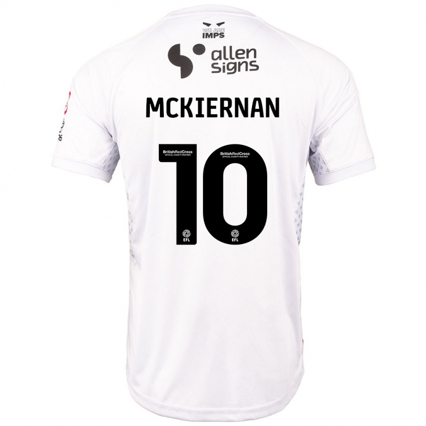 Niño Camiseta Jj Mckiernan #10 Rojo Blanco 2ª Equipación 2024/25 La Camisa Argentina