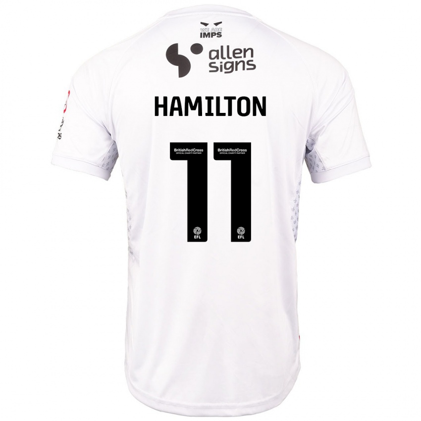 Niño Camiseta Ethan Hamilton #11 Rojo Blanco 2ª Equipación 2024/25 La Camisa Argentina