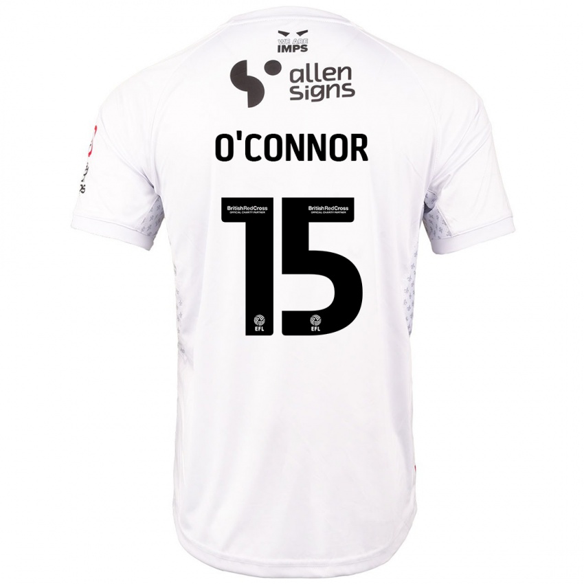 Niño Camiseta Paudie O'connor #15 Rojo Blanco 2ª Equipación 2024/25 La Camisa Argentina