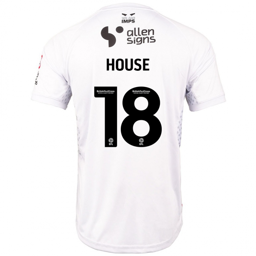 Niño Camiseta Ben House #18 Rojo Blanco 2ª Equipación 2024/25 La Camisa Argentina