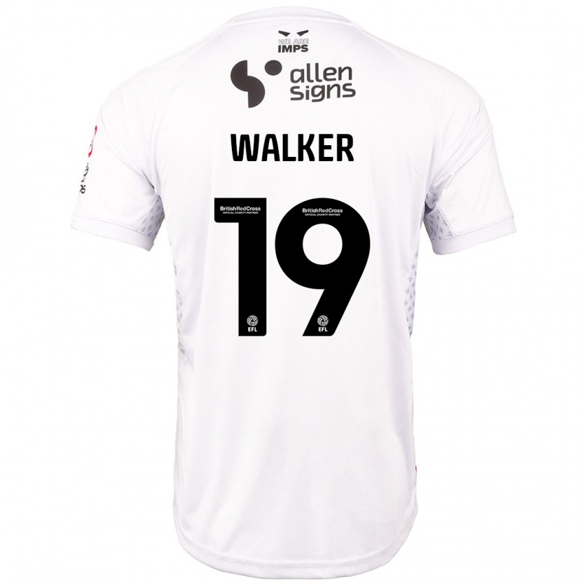 Niño Camiseta Tyler Walker #19 Rojo Blanco 2ª Equipación 2024/25 La Camisa Argentina