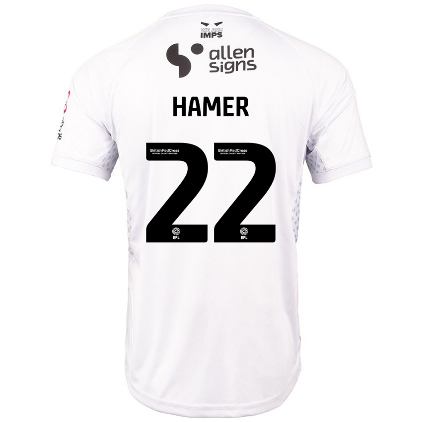 Niño Camiseta Tom Hamer #22 Rojo Blanco 2ª Equipación 2024/25 La Camisa Argentina