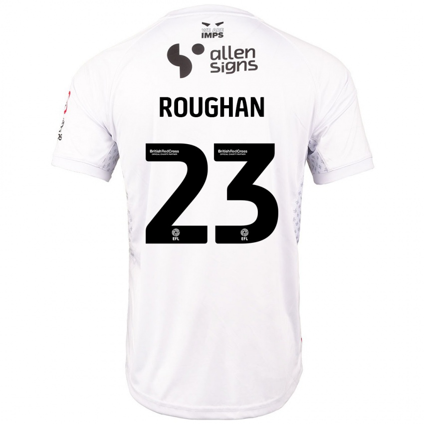 Niño Camiseta Sean Roughan #23 Rojo Blanco 2ª Equipación 2024/25 La Camisa Argentina