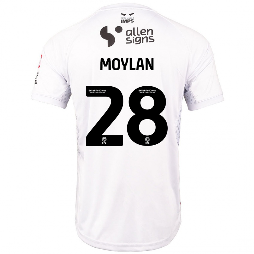 Niño Camiseta Jack Moylan #28 Rojo Blanco 2ª Equipación 2024/25 La Camisa Argentina