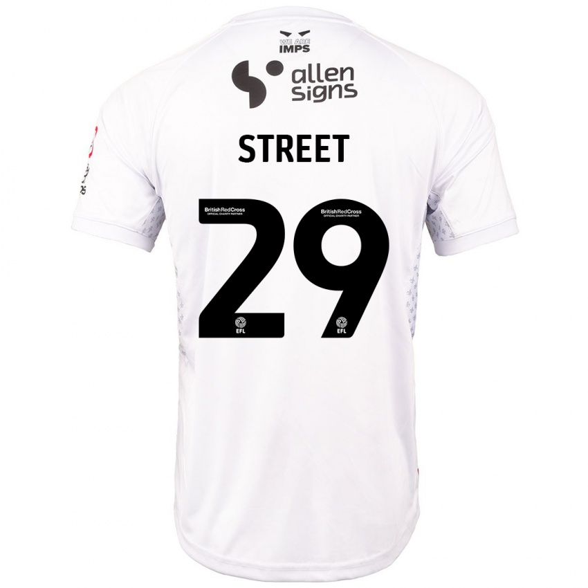 Niño Camiseta Robert Street #29 Rojo Blanco 2ª Equipación 2024/25 La Camisa Argentina