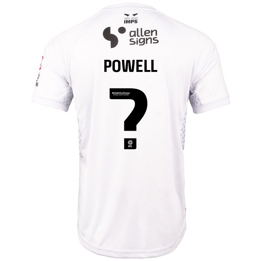 Niño Camiseta Darryl Powell #0 Rojo Blanco 2ª Equipación 2024/25 La Camisa Argentina