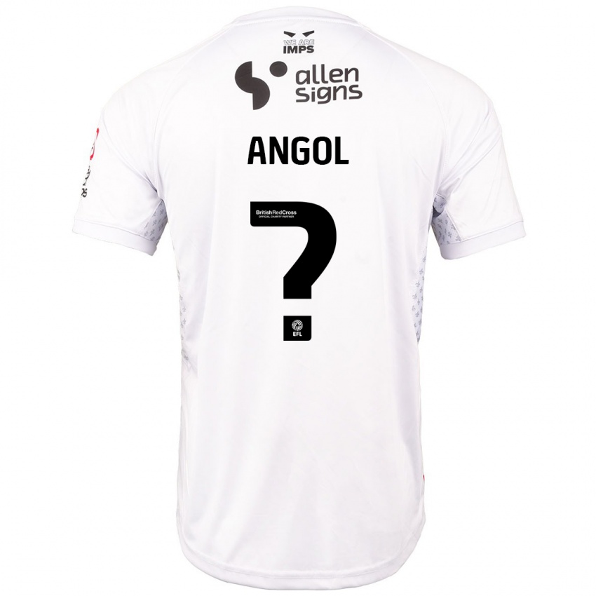 Niño Camiseta Mekhi Angol #0 Rojo Blanco 2ª Equipación 2024/25 La Camisa Argentina