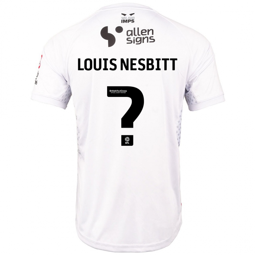 Niño Camiseta Louis Nesbitt #0 Rojo Blanco 2ª Equipación 2024/25 La Camisa Argentina