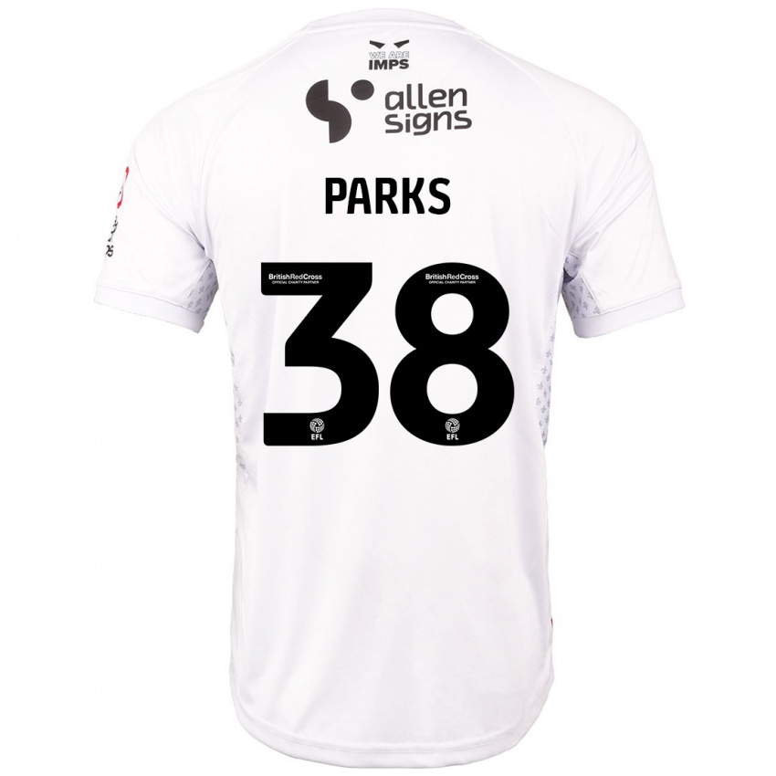 Niño Camiseta Charlie Parks #38 Rojo Blanco 2ª Equipación 2024/25 La Camisa Argentina