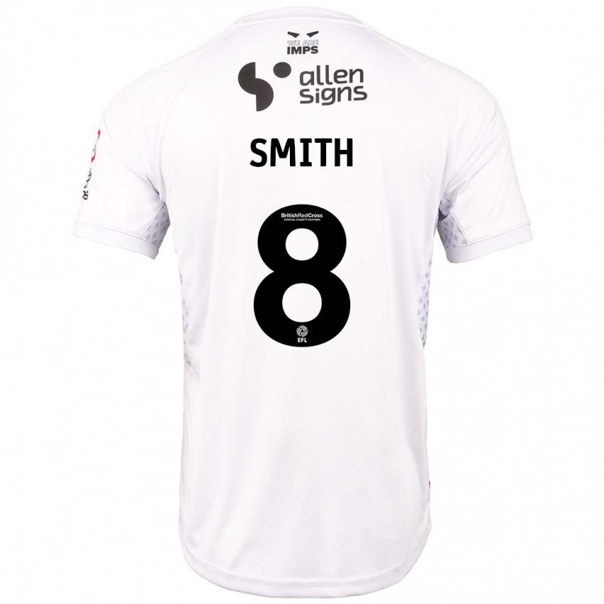 Niño Camiseta Alistair Smith #8 Rojo Blanco 2ª Equipación 2024/25 La Camisa Argentina