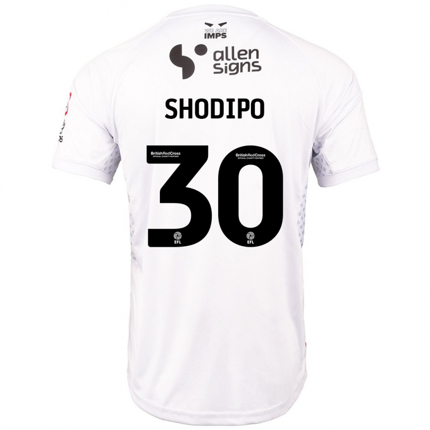 Niño Camiseta Olamide Shodipo #30 Rojo Blanco 2ª Equipación 2024/25 La Camisa Argentina