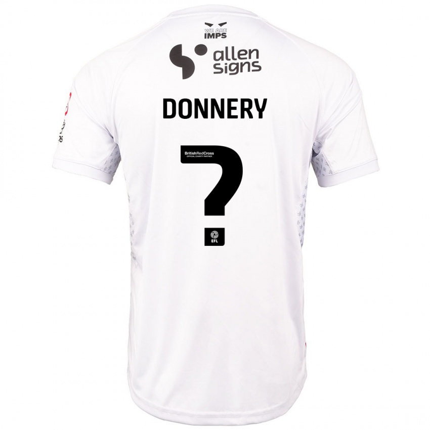 Niño Camiseta Julian Donnery #0 Rojo Blanco 2ª Equipación 2024/25 La Camisa Argentina