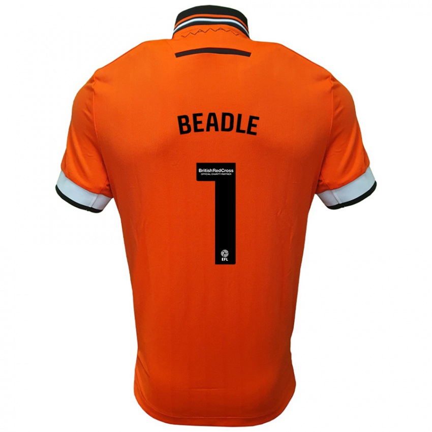 Niño Camiseta James Beadle #1 Naranja Blanco 2ª Equipación 2024/25 La Camisa Argentina