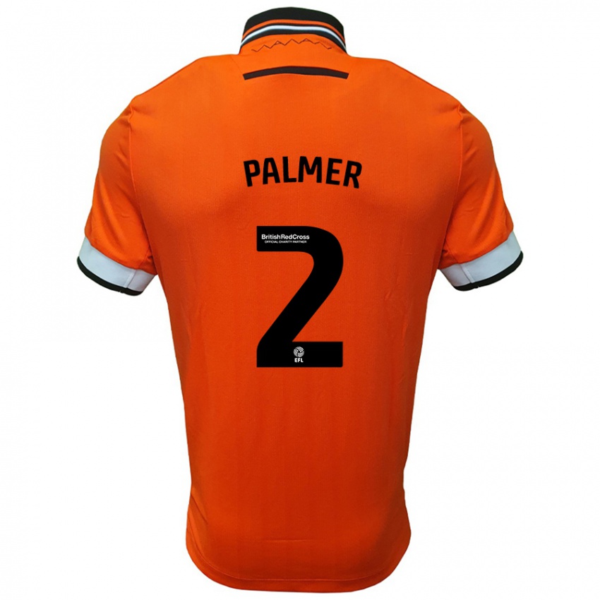 Niño Camiseta Liam Palmer #2 Naranja Blanco 2ª Equipación 2024/25 La Camisa Argentina