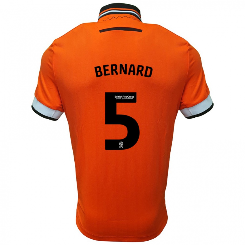 Niño Camiseta Di'shon Bernard #5 Naranja Blanco 2ª Equipación 2024/25 La Camisa Argentina