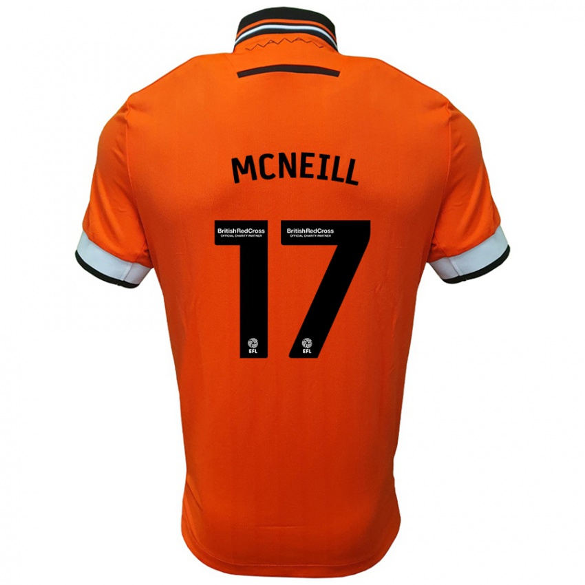 Niño Camiseta Charlie Mcneill #17 Naranja Blanco 2ª Equipación 2024/25 La Camisa Argentina