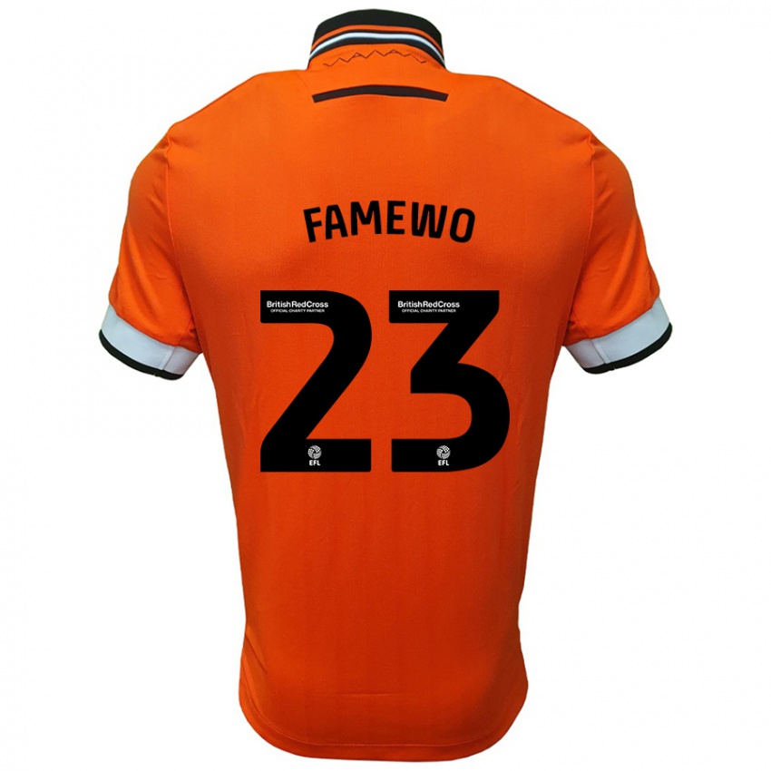 Niño Camiseta Akin Famewo #23 Naranja Blanco 2ª Equipación 2024/25 La Camisa Argentina