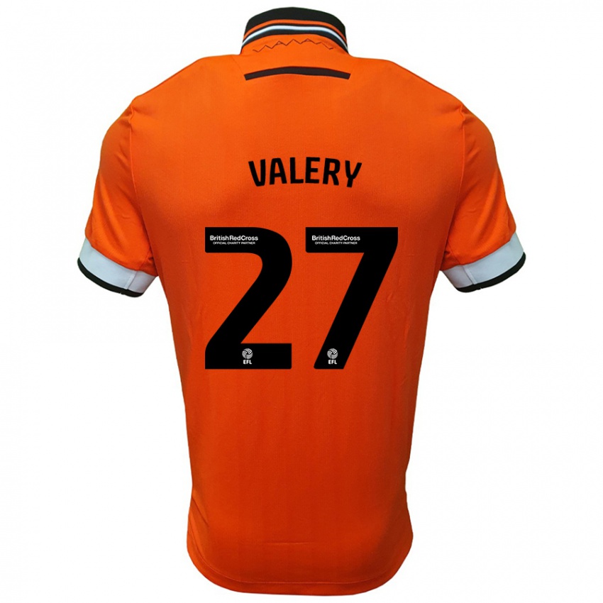 Niño Camiseta Yan Valery #27 Naranja Blanco 2ª Equipación 2024/25 La Camisa Argentina