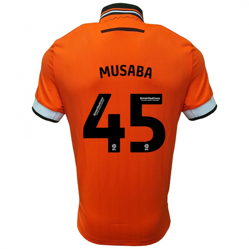 Niño Camiseta Anthony Musaba #45 Naranja Blanco 2ª Equipación 2024/25 La Camisa Argentina