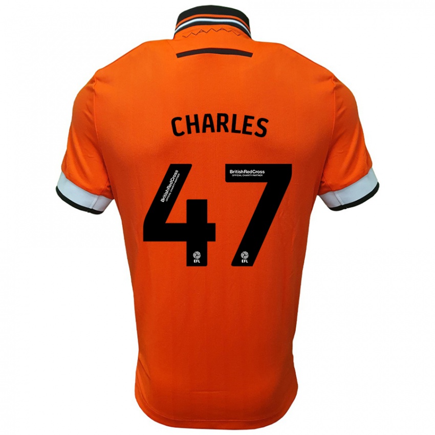 Niño Camiseta Pierce Charles #47 Naranja Blanco 2ª Equipación 2024/25 La Camisa Argentina