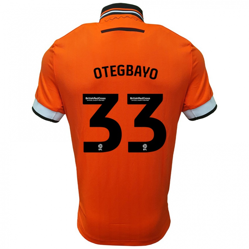 Niño Camiseta Gabriel Otegbayo #33 Naranja Blanco 2ª Equipación 2024/25 La Camisa Argentina