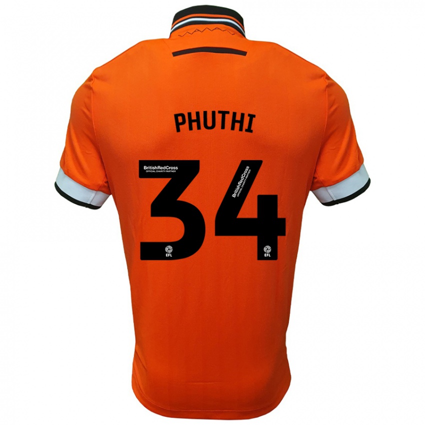 Niño Camiseta Joey Phuthi #34 Naranja Blanco 2ª Equipación 2024/25 La Camisa Argentina